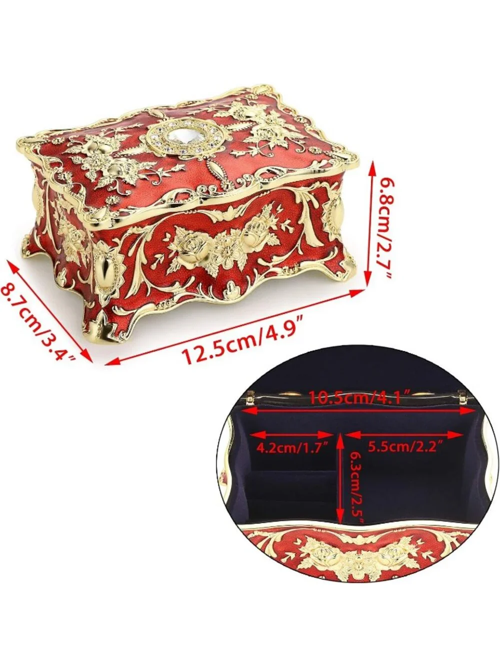 Vintage Metal Jewelry Organizer for Women 4.9